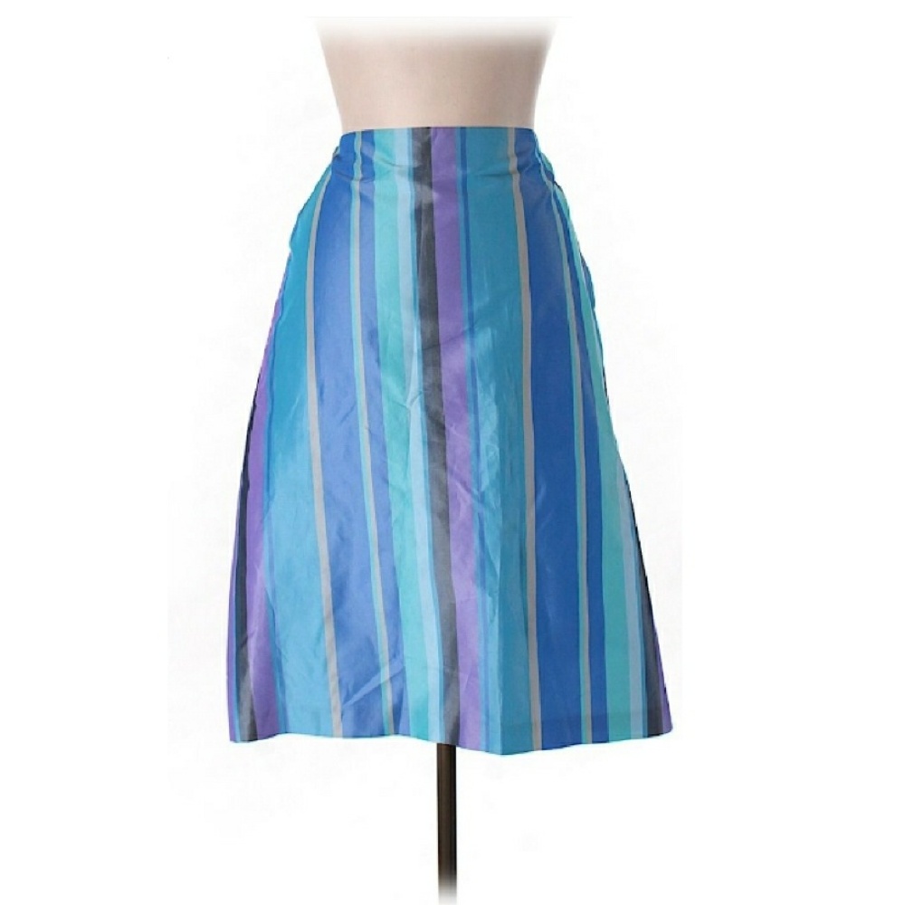 French Connection Blue Striped Skirt